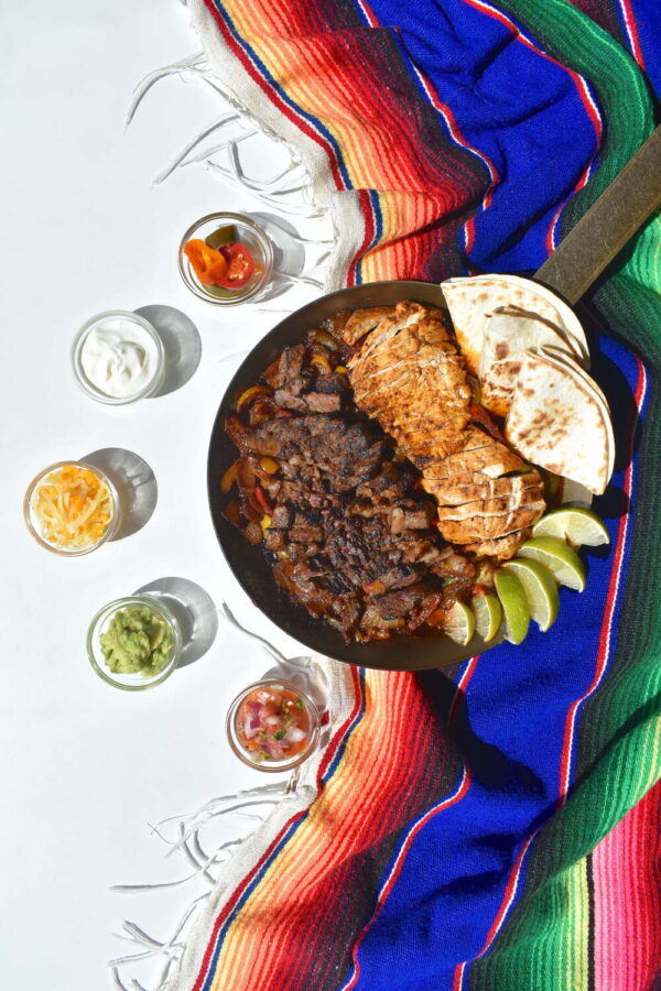 SIZZLING FAJITAS CHICKEN AND BEEF Que Pasa john King mad