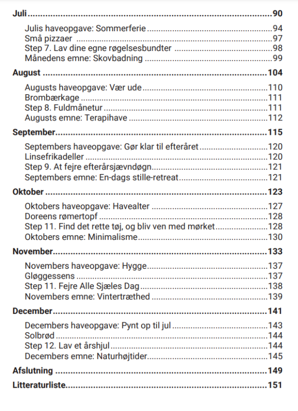 indholdsfortegnelse naturens cirkel